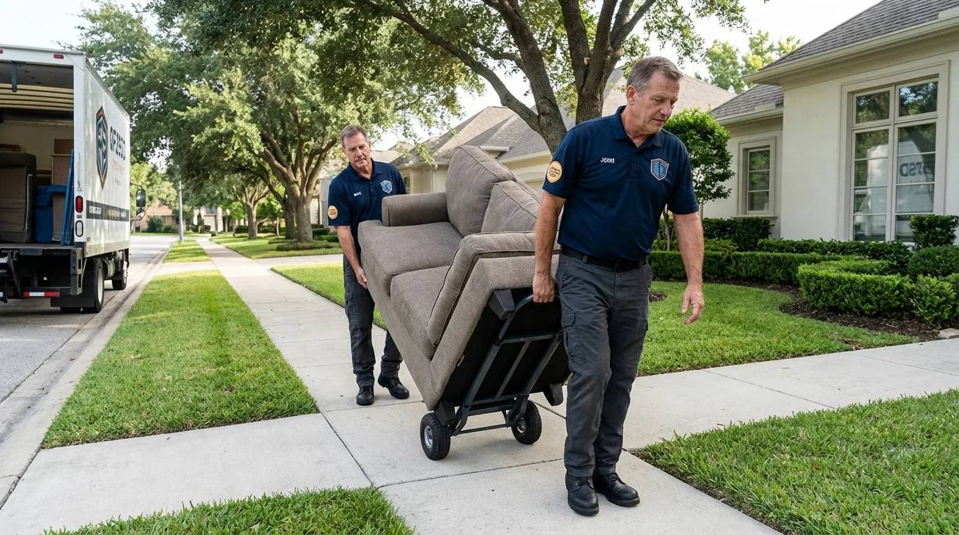 Local residential moving crew loading furniture in Dunsmuir, CA